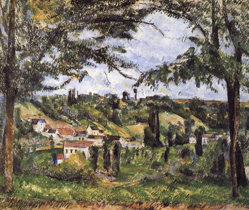 village scenery, Paul Cezanne